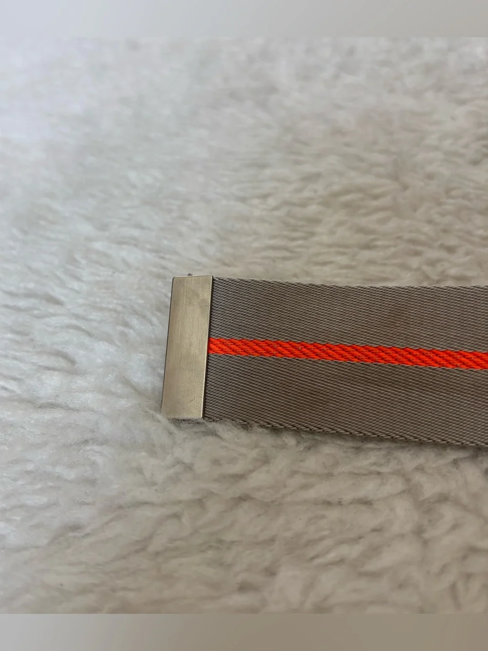 Louis Vuitton Cup Nylon Gray/Orange Adjustable Belt